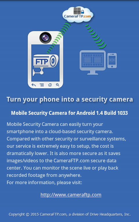 android phone ip camera cloud service access