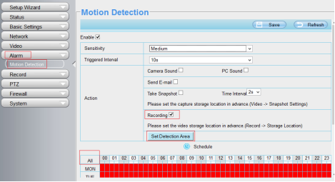 Foscam motion hot sale detection settings