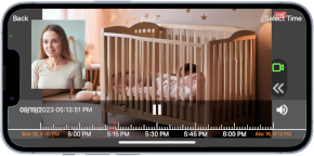 Use phone, tablet or webcam as baby/pet monitor with live video viewing or calling
